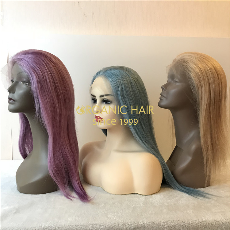 Human customized full lace wigs on sale X172